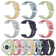 20MM/22MM Two-color Silicone Strap Wristband Bracelet For Garmin Forerunner 570