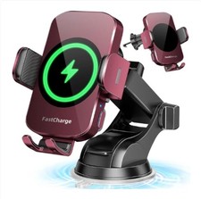 15W Wireless Car Charger Auto Clamping Phone Mount Fast Charging Holder
