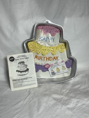 Vintage 2004 Wilton Topsy Turvy Cake Pan 2105-4946 NIB Paper Insert Instructions