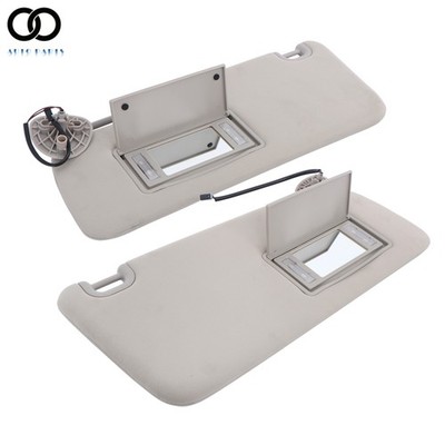 Sunvisor Gray Plastic With Lights And Mirror LH+RH For Ram 1500