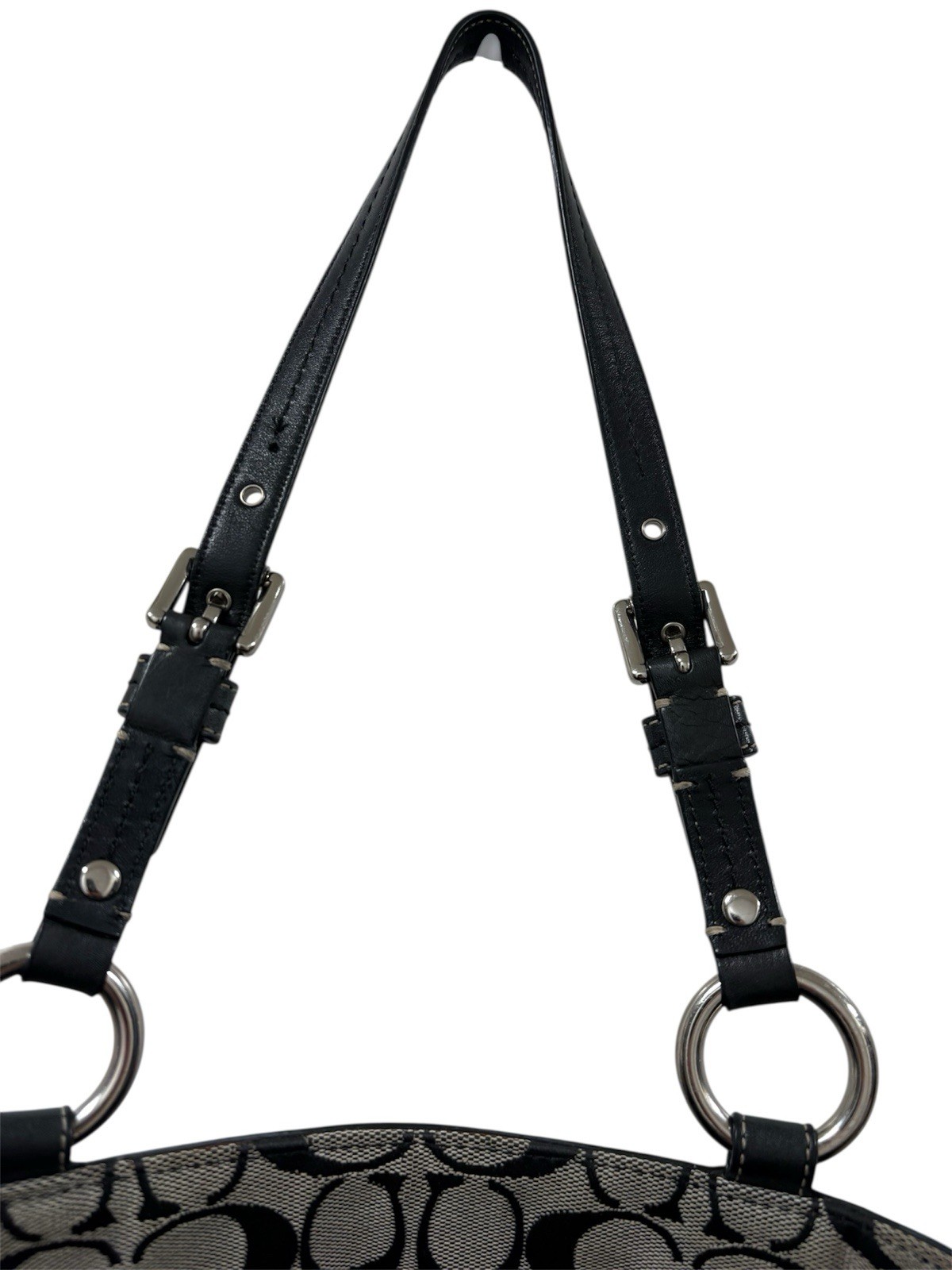 Coach Patchwork Large Tote Leather Trim Zipper Cl… - image 4