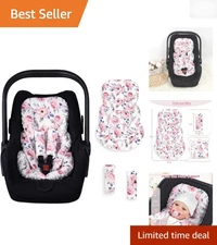 Super Soft Dual-Sided Newborn Car Seat Cushion & Strap Pads for Travel Ease