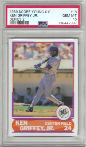 HOF Ken Griffey Jr 1989 Score Young Superstars II #18 ROOKIE CARD PSA 10 GEM!