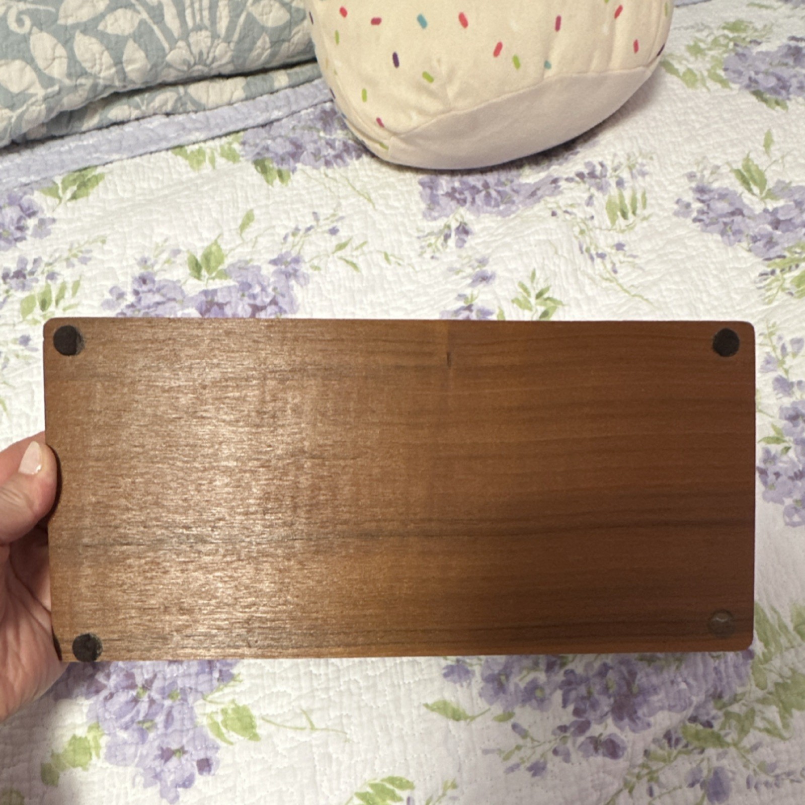 Vtg Solid Walnut Mid-Century Valet Organizer - image 2