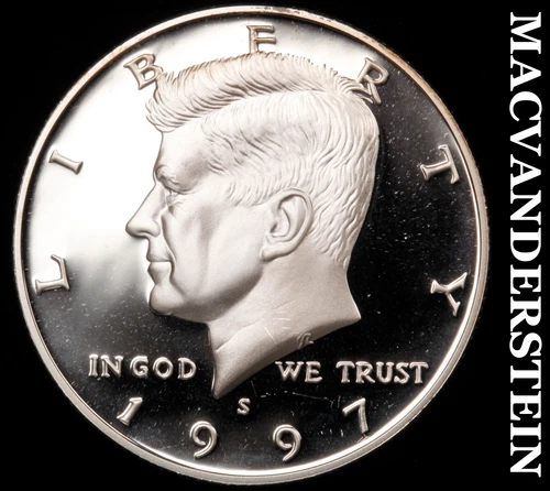 1997-S Silver Kennedy Half Dollar-Choice Gem Proof Lustrous No Reserve #i6696