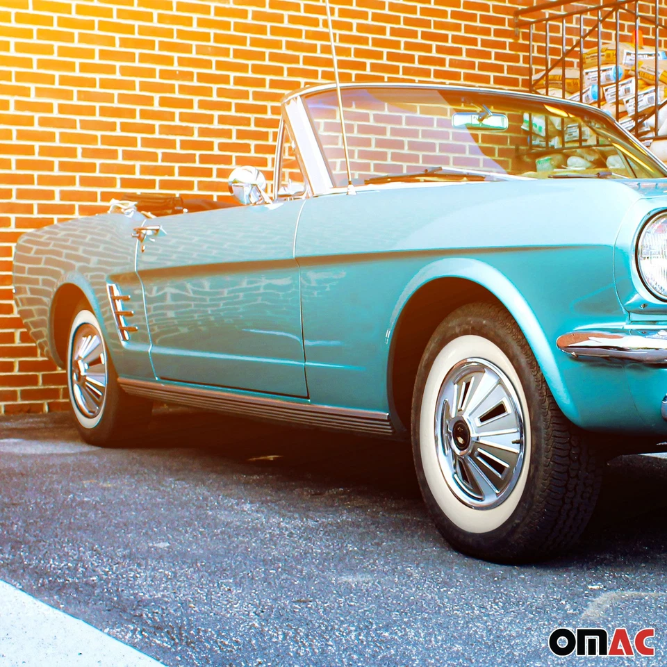 Anillo de goma para pared de neumáticos de 15" blanco 4x Foto 2 de 4