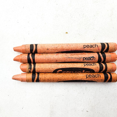 Vintage Crayola Binney & Smith Crayons Peach Lot of 4 Replacement