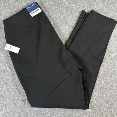 NWT Old Navy High Rise Skinny Pants Womens Large Black Pull On Stretch