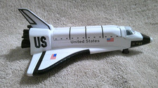 Vintage 1990's Toysmith 5" White Space Shuttle Diecast Model Toy
