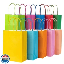MAQIHAN 18 Pcs Small Gift Bags With Handles Paper Gift Bags Rainb