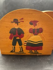 Vintage Pair Of Handmade Wood/ Metal Painted ...