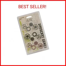 Idea-Ology Metal Sprocket Gears .75 To 1 12/Pkg-Antique Nickel, Brass & Copper