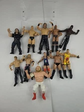 WWE Action Figure Lot Wrestling Mattel Jakks Wwf Wcw Accessories Basic Aew Ljn