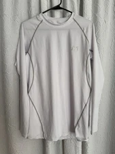 Source Unknown(20)- White Long Sleeve Tee with gray outlining
