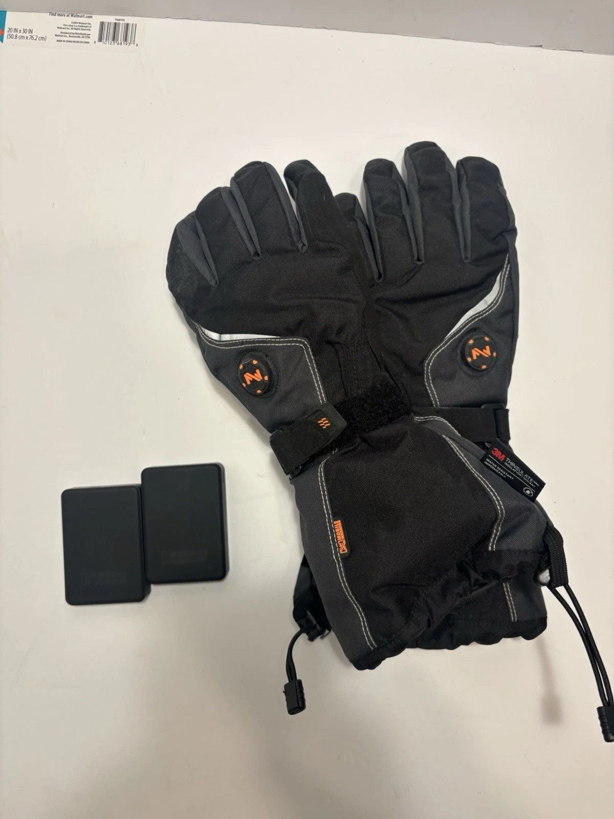 Mobile Warming Unisex Black Squall Heated Gloves Size Medium