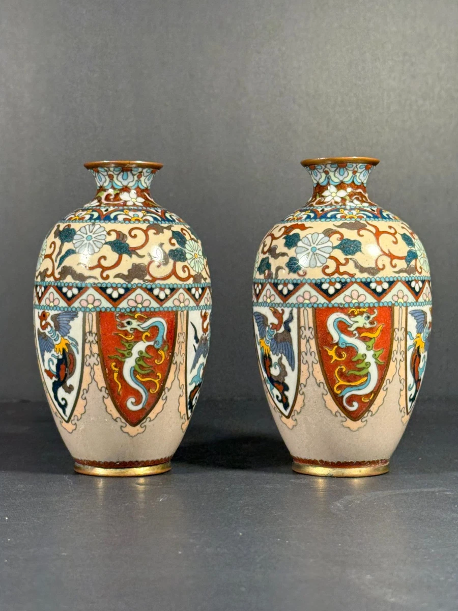 日本景泰蓝龙在日本古董花瓶| eBay