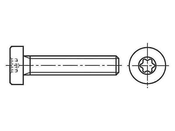 100X 1146025 Schraube M4X20 Kopf: Zylinder Torx® Stahl Zink TX20 Bossard-image