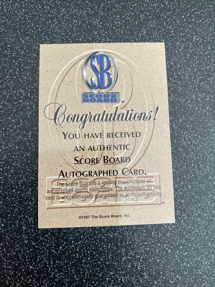 1997-98 分数板 Danny Fortson 蓝带球员新秀签名 #/1350 — 第 3/3 张图片