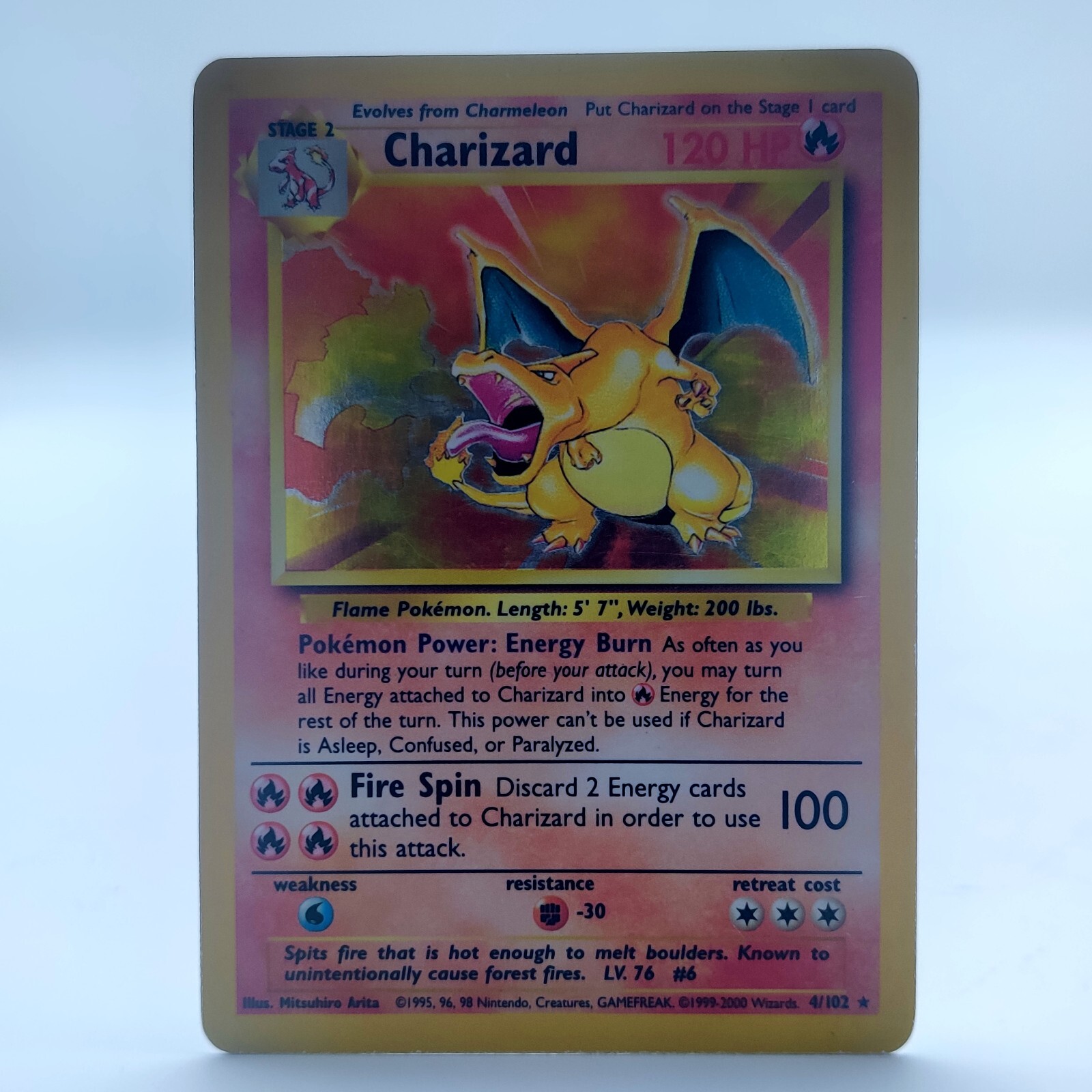 Charizard 4/102 Base Set Pokemon TCG Card English Glurak
