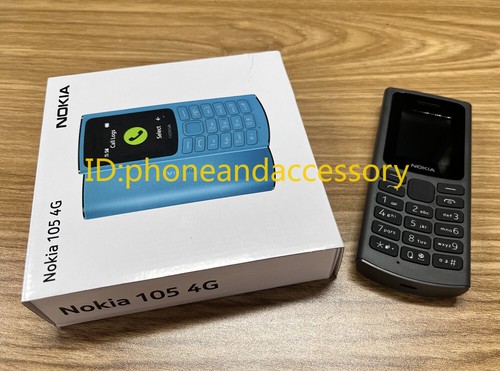 Original Nokia 105 4G Black Blue Dual SIM Unlocked cell phone - New Sealed - Afbeelding 7 van 20