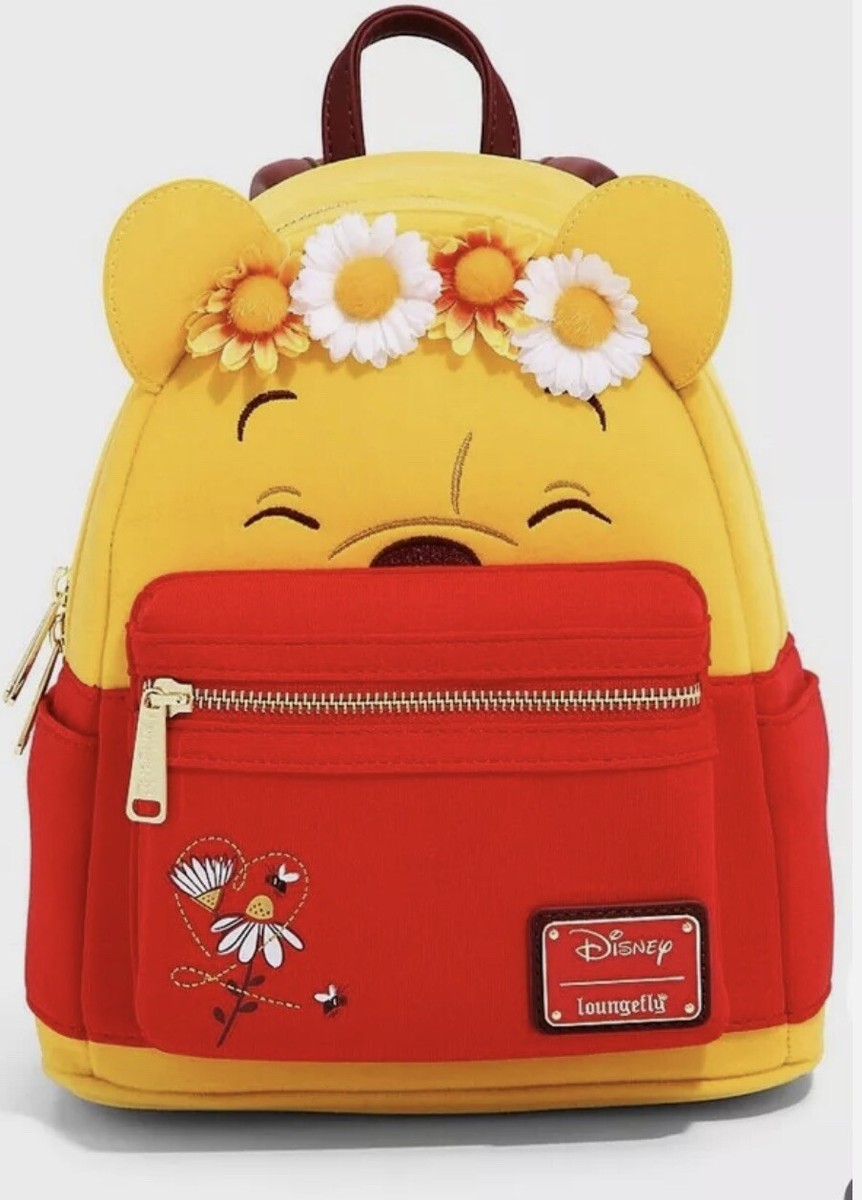 Loungefly Disney Winnie the Pooh Flower Mini Backpack Classic Pooh Disney Parks Loungefly Disney Winnie The Pooh Florals Mini Backpack | Hot  main image 4