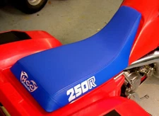 HONDA ATC 250r seat cover blue ATC in white 83-84 1983 1984 years atc 250r logo 