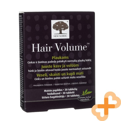 New Nordic Capelli Volume 30 Compresse Zinco Biotina Rame Capelli Integratore - Zdjęcie 1 z 24