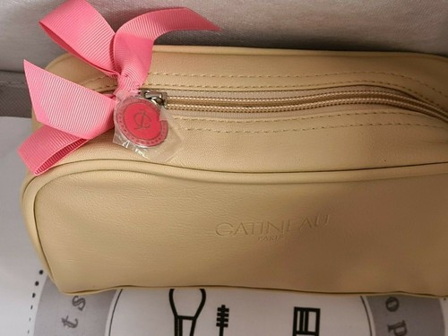 Gatineau Kulturtasche/Schminktasche...creme mit rosa Band💓💕 - Bild 4 von 4