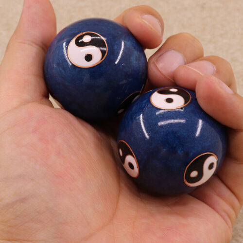 2x Bolas Chinas Baoding YinYang 45mm Salud Ejercicio Estrés Relajación Terapia - Imagen 4 de 6