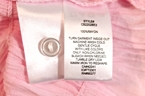 Sanctuary Top Womens size XS Pink Rayon Crinkle Gauze Keyhole Back Ruffle Hem - Picture 8 of 8