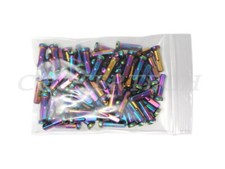 MTB Road BMX Bike 7075 Alloy Spoke Nipples 2.0mm 14G 5/8" 100 Pcs Oil Slick