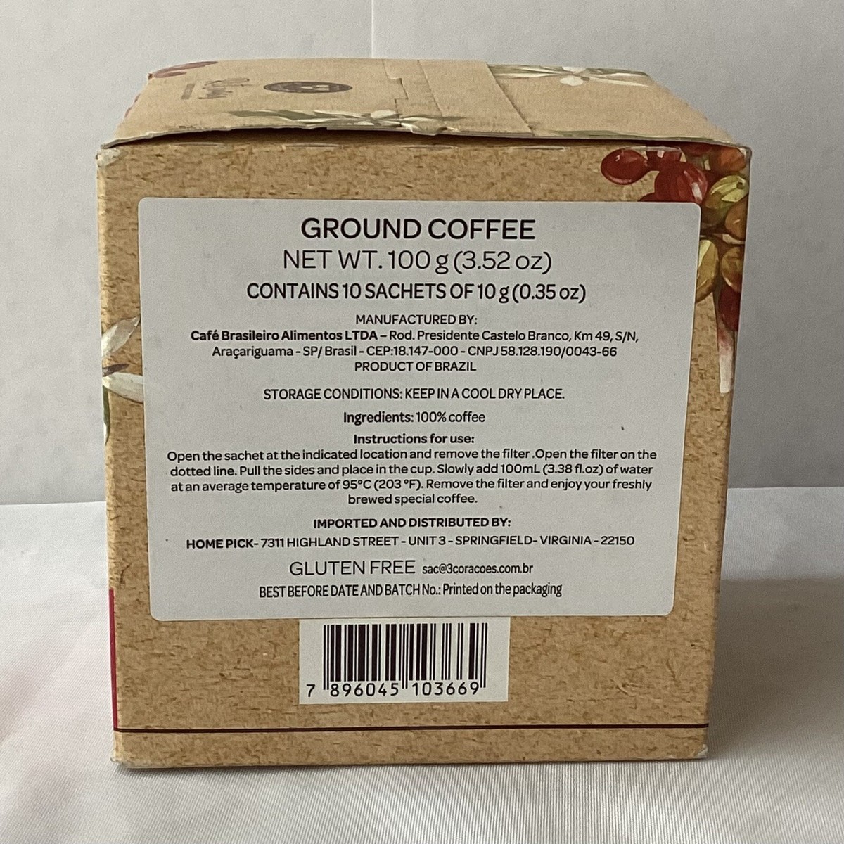 One Box of Drip Coffee, 3 Coracoes Rituais Florada, 10 Sachets per