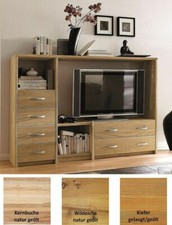 Massivholz TV-Lowboard geölt Highboard Fernseh-schrank Anrichte Phono-kommode