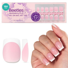 Beetles French Tip Press on Nails: 150 Pcs Pink Short Square Press on Nails 4 in