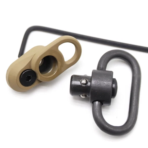1.25'' QD Sling Swivel Set M-lok Adapter A Hole for Snap Clip Hook_Black/Red/Tan - Picture 17 of 23