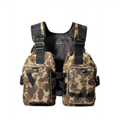 Gilet De Jeu Shimano VF-068T Léger - Camouflage Marron - Taille Libre