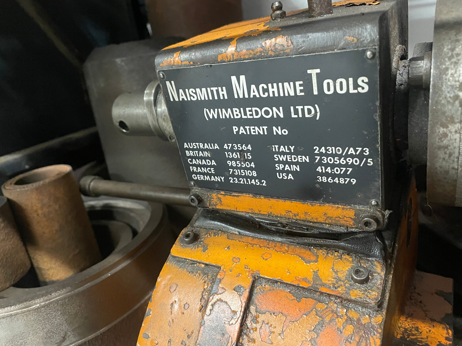 Ultra rare Naismith Camshaft grinding attachment. Fits Prince