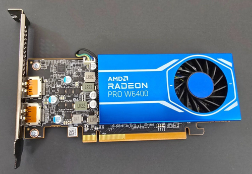 AMD Radeon PRO W6400 4GB GDDR6 Graphics Card FH Dual DP 515C6 0515C5 - 第 1/4 張圖片
