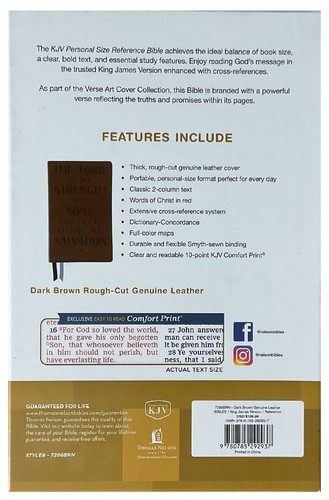 Thomas Nelson KJV Verse Art Bible; 2022; Dark Brown; Leather Soft; 10 Point - Imagen 2 de 9