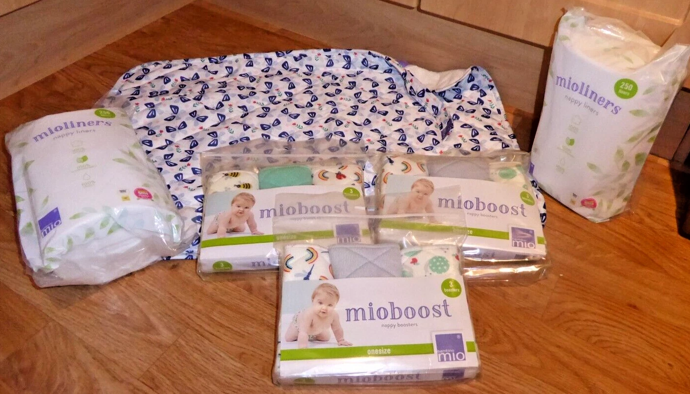bambino MIO Baby Changing Mat 9 x NAPPY MIO BOOST /500 NAPPY LINERS & SWIM NAPPY