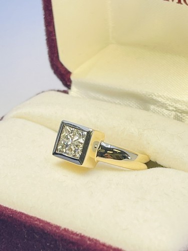 EFFY 14k yellow gold Apprx .65ct VS1 G Princess Invisbl Setting Ring Size7 5.3g - Picture 10 of 10
