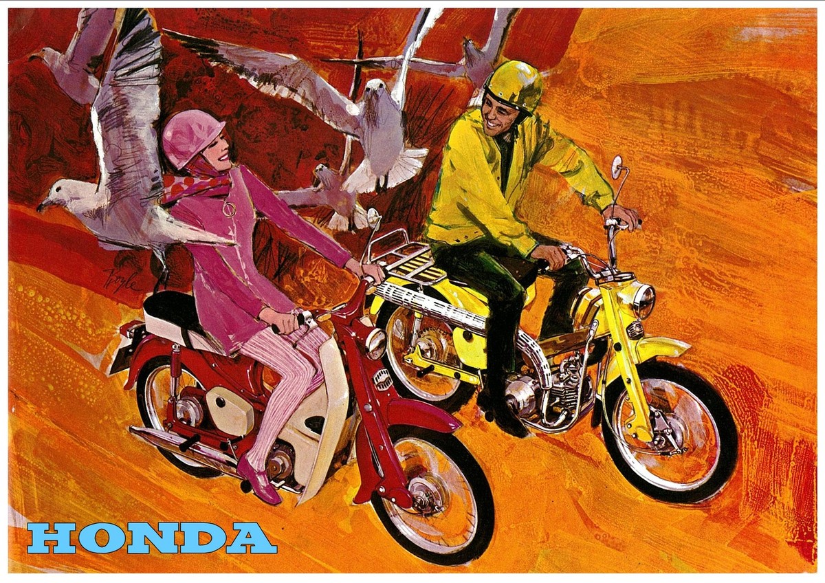 HONDA Posters CL450 CL350 CL175 CT90 SL90 Set of 6 1967 1968 1969