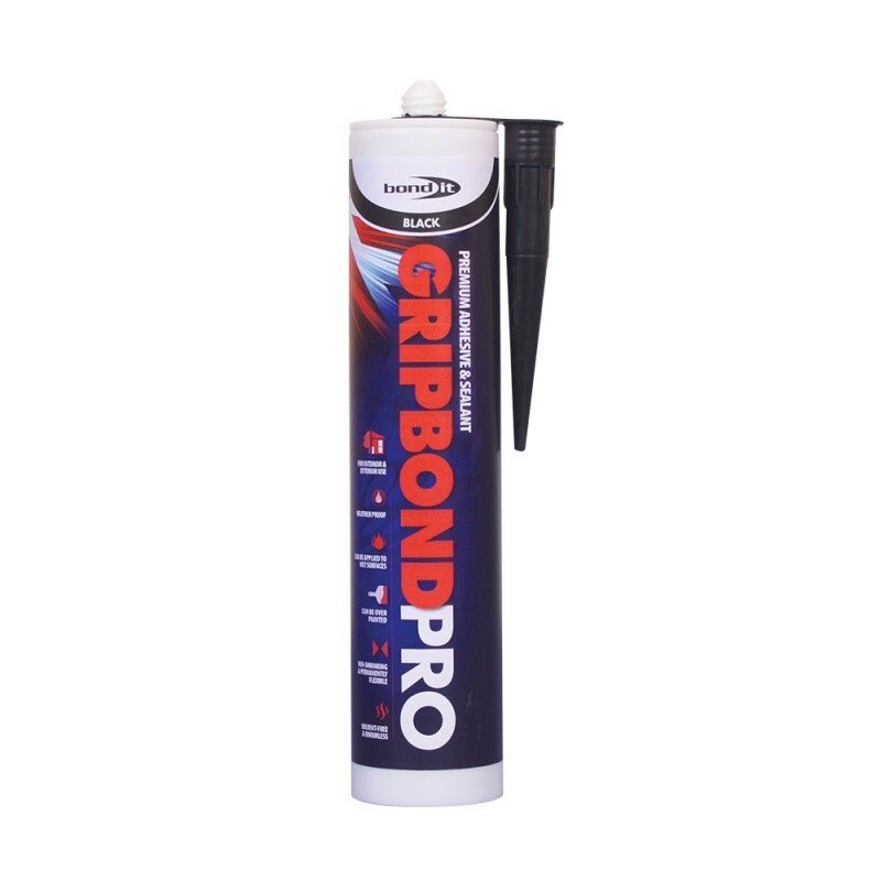 Bond It GRIPBOND PRO Hybrid Sealant and Adhesive, 290ml - Black