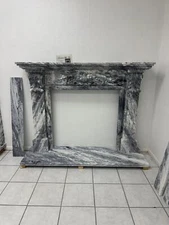 CALACATTA GOLD FRENCH STYLE MARBLE DESIGNER FIREPLACE MANTEL - TF433T1-66