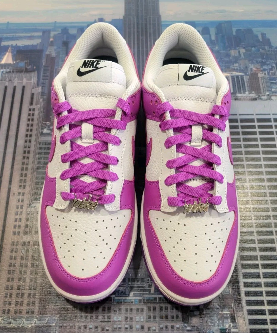 Nike iD By You Dunk Low Fuchsia Dream/White Mens Size 8.5