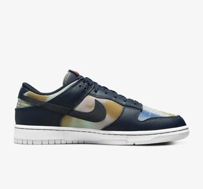 Nike Dunk Low RETRO PRM Graffiti DM0108-400 Navy men's woman shoes