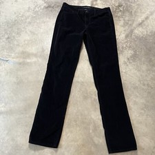 Calvin Klein Pants Womens 8 Black Corduroy Straight Leg Mid Rise Casual
