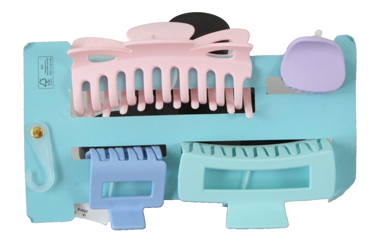 d Pink Linen 4-Piece Assorted Hair Clips Multicolor NWT | eBay