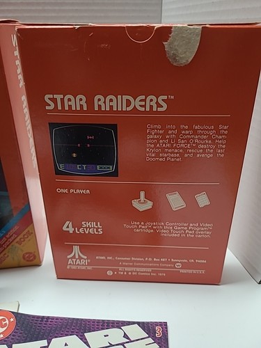 Star Raiders ATARI 2600 Game CIB With Controller , Big Boxes Tested 1982 - Picture 10 of 10