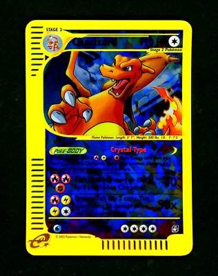 2003 Pokemon CRYSTAL CHARIZARD Skyridge REVERSE HOLO Rare JUMBO